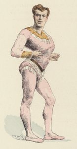 Homme fort du cirque, avec poitrine prononcée