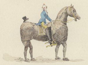 Clown sur un cheval de costume - Jules Arsene (after) Garnier