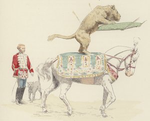 Lion en équilibre sur un cheval - Jules Arsene (after) Garnier