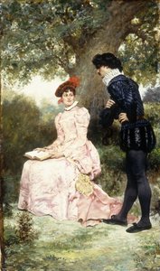 Un couple en cour, 1880 - Jules Arsene Garnier