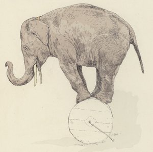 Éléphant en équilibre - Jules Arsene Garnier