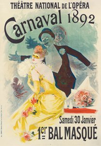 Publicité pour le 1er bal masqué du Carnaval au Théâtre National de l