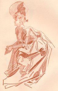 Dessin en sanguine, vers 1900 1903-1904