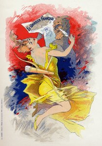 Littérature. Le journal Le Courrier Français. Allégorie de Jules Chéret, France, vers 1890