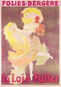 Affiche publicitaire pour Loie Fuller (1862-1928) aux Folies Bergère - Jules Cheret