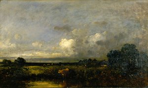 Paysage avec vache