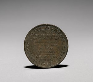Médaille : Cinq sols émis par les frères Monneron, Paris, 1792 revers - Jules Dupré