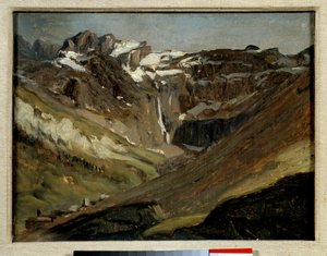Le cirque de Gavarnie dans les Pyrénées Peinture de Jules Dupré - Jules Dupré
