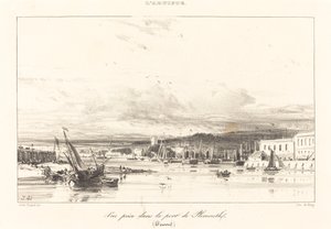 Vue prise dans le port de Plymouth - Jules Dupré