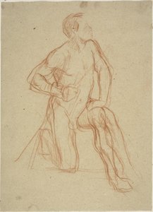 Figure masculine agenouillée - Jules Elie Delaunay