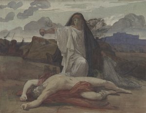 Antigone Donne une Sépulture Symbolique au Corps de son Frère Polynice, 1835-98