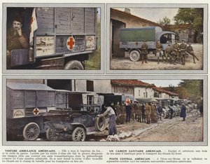 Voiture ambulance américaine, un camion sanitaire américain, poste central américain
