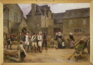 Les Révolutionnaires de Fouesnant Arrêtés par la Garde Nationale en 1792, vers 1886-87 - Jules Girardet
