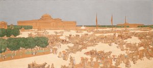 Peinture de Jules Guerin de la place proposée sur Michigan Avenue