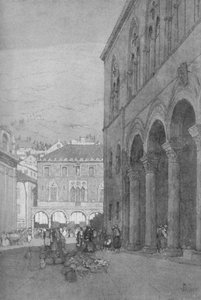 Le Palais du Recteur et la place publique à Raguse, 1913