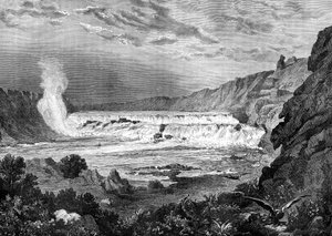 Grandes chutes, rivière Missouri, USA, 19e siècle