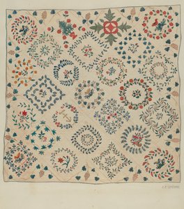 Couverture appliquée, vers 1936