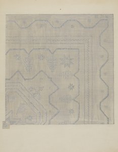Couvre-lit en mèche, vers 1936