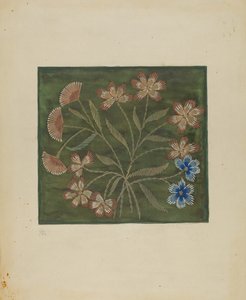 Couverture brodée, vers 1936 - Jules Lefevere