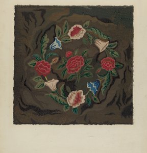 Tapis crocheté, c. 1936