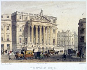 Extérieur de Mansion House, Londres, 1854 - Jules Louis Arnout