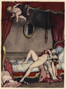 Illustration pour les mémoires de Casanova (lithographie couleur)