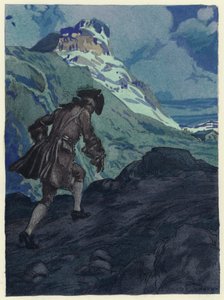 Illustration pour les mémoires de Casanova (lithographie couleur)