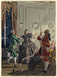 Illustration pour les mémoires de Casanova (lithographie couleur)