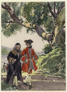 Illustration pour les mémoires de Casanova (lithographie couleur)