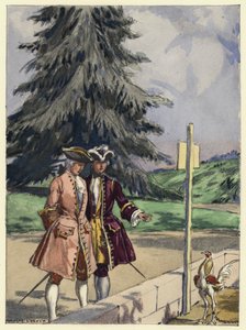 Illustration pour les mémoires de Casanova (lithographie couleur)