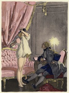 Illustration pour les mémoires de Casanova (lithographie couleur) - Jules Marie Auguste Leroux