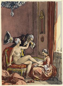 Illustration pour les mémoires de Casanova (lithographie couleur)