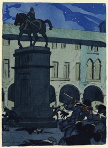 Illustration pour les mémoires de Casanova (lithographie couleur)