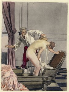 Illustration pour les mémoires de Casanova (lithographie couleur)