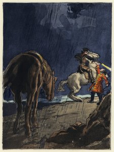 Illustration pour les mémoires de Casanova (lithographie couleur) - Jules Marie Auguste Leroux