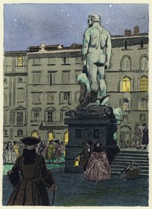 Illustration pour les mémoires de Casanova (lithographie couleur)