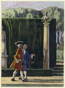 Illustration pour les mémoires de Casanova (lithographie couleur) - Jules Marie Auguste Leroux