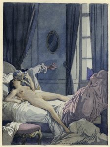 Illustration pour les mémoires de Casanova (lithographie couleur)