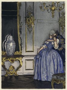 Illustration pour les mémoires de Casanova (lithographie couleur) - Jules Marie Auguste Leroux