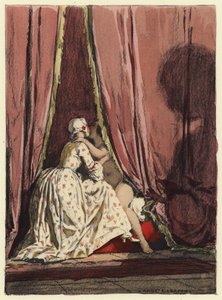 Illustration pour les mémoires de Casanova (lithographie couleur) - Jules Marie Auguste Leroux