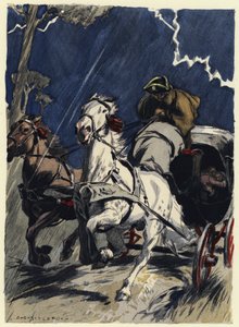 Illustration pour les mémoires de Casanova (lithographie couleur) - Jules Marie Auguste Leroux