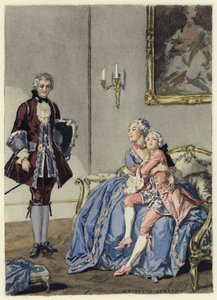 Illustration pour les mémoires de Casanova (lithographie couleur)