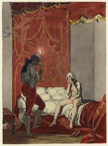 Illustration pour les mémoires de Casanova (lithographie couleur) - Jules Marie Auguste Leroux