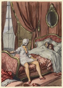 Illustration pour les mémoires de Casanova (lithographie couleur) - Jules Marie Auguste Leroux