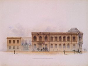 Le Palais Stroganov à Saint-Pétersbourg. Façade, 1863