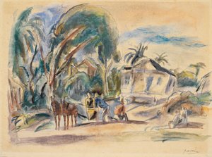Paysage, Maison et Arbre