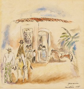 Paysage avec figures, La Havane, 1915 - Jules Pascin