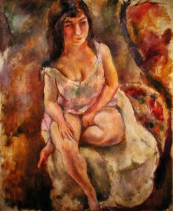 Semi-nu assis - Jules Pascin
