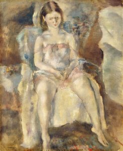Jeune fille assise - Jules Pascin
