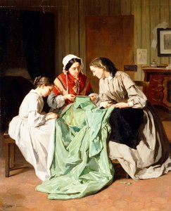 La robe de bal, 1860 - Jules Trayer